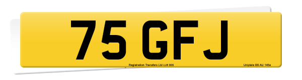 Registration number 75 GFJ